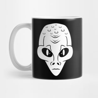 WHITE Alien Head Mug